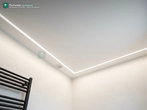 Контур и световая линия в ванной